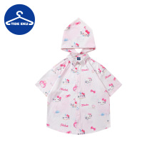 TIDEEKU短袖开衫夏季新款少女心凯蒂猫印花上衣休闲百搭翻领衬衫