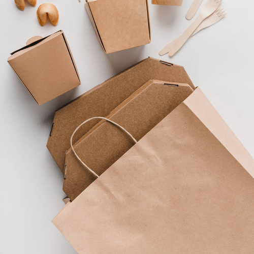 Kraft Paper Bag Handbag Wholesale Milk Tea Coffee Baking Takeaway Bag Catering Food Packaging Bag Gift Bag