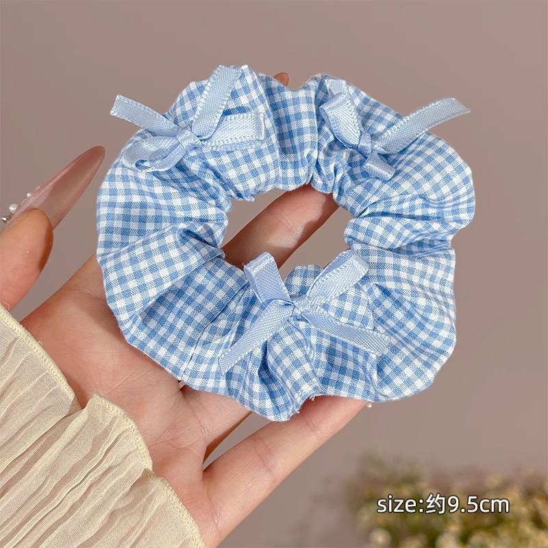 Encaje retro francés, diadema de intestino grueso, mujer 2025, nuevo estilo, cuerda para el cabello, banda de goma, lazo, dulce cuerda para el cabello, accesorios para el cabello