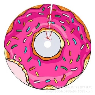 Amazon Cross-border Colorful Cartoon 36inch (about 91.4cm ) Christmas Tree Skirt Round Winter Snow