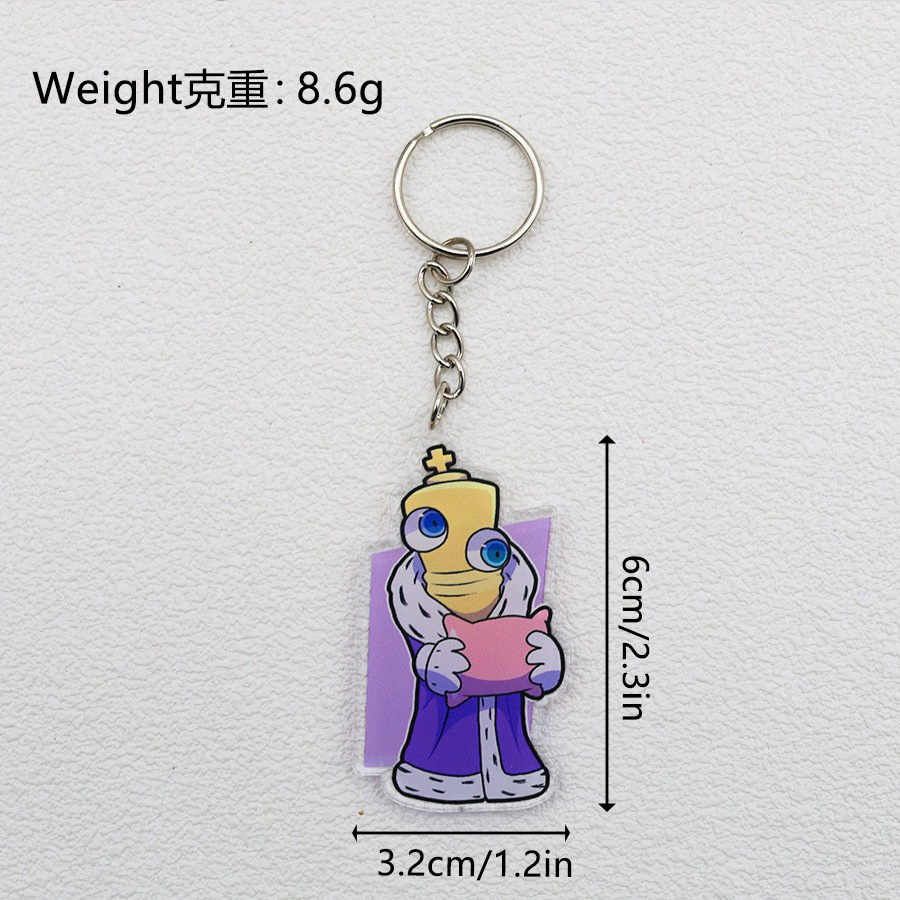 Transfronterizo el increíble circo digital circo acrílico llavero payaso encanto