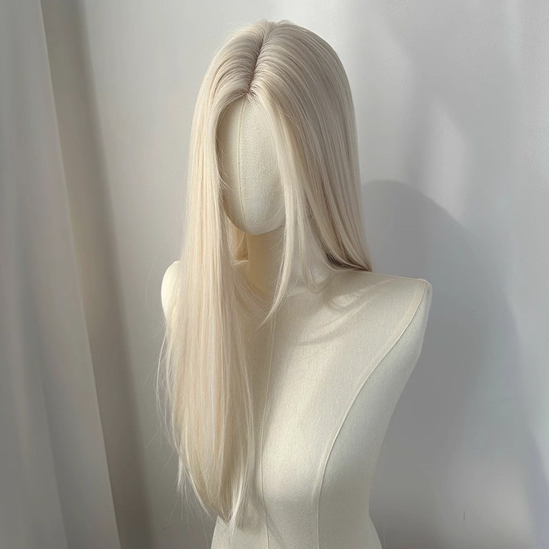 72cm long straight hair [moonlight white]