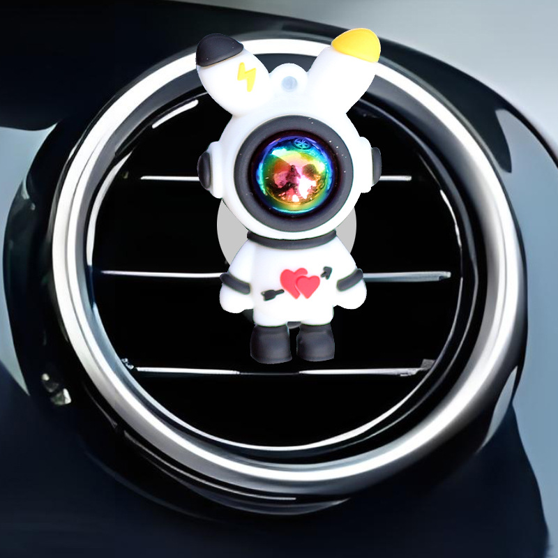 Salida de aire de coche transfronterizo, conejo de cielo estrellado, clip de astronauta, aromaterapia, perfume de coche, adornos de dibujos animados, accesorios decorativos