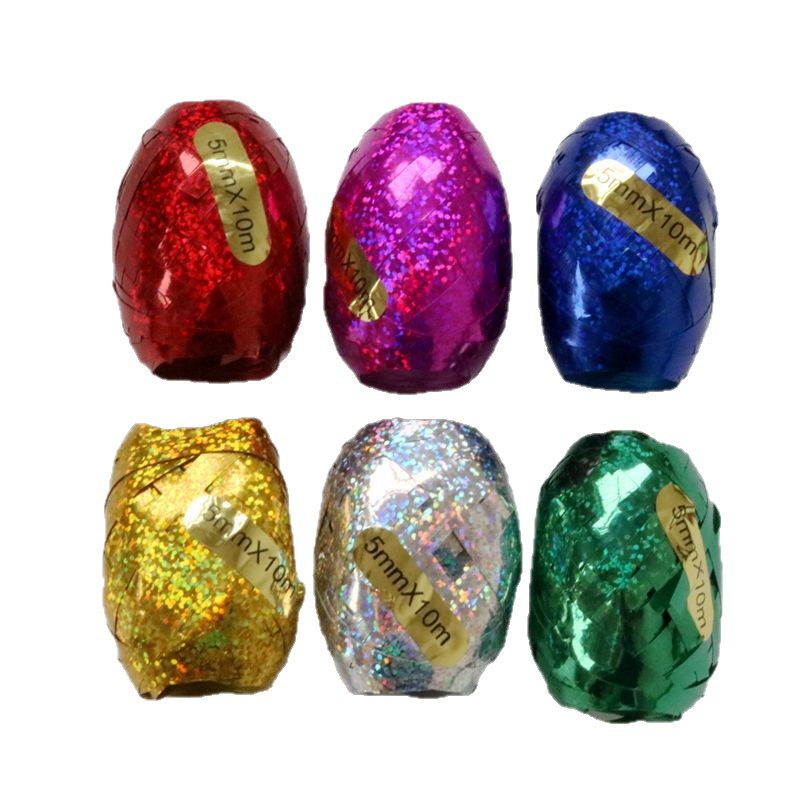 Suministros de boda al por mayor en forma de huevo globo cinta corbata globo cuerda láser globo color cinta 6/paquete gran cantidad y excelente precio