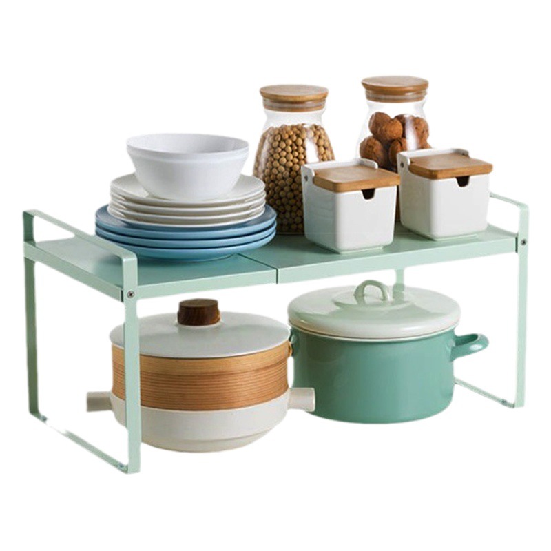 Retráctil cocina estante encimera gabinete partición capas estante gabinete condimento almacenamiento olla estante escritorio pequeño estante