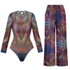 Blue swimwear, trousers