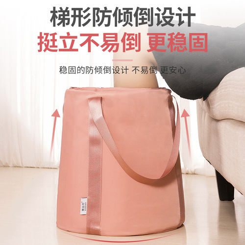 Foldable foot bath bag, reaching the calves, home-use portable foot washing basin, heat-preserving travel foot bath tub