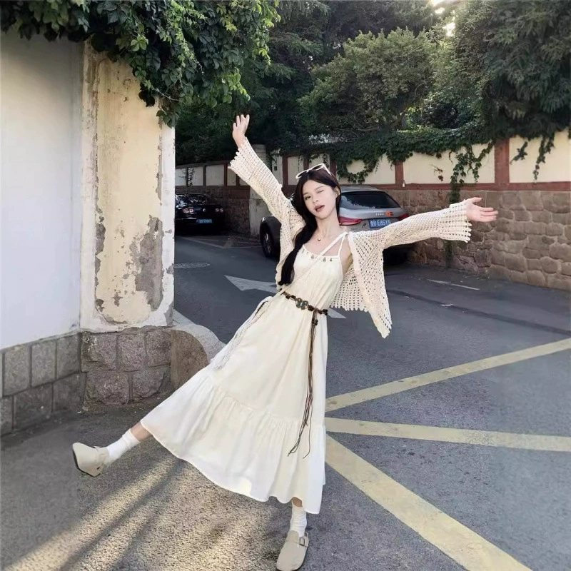 Пляжное платье длинная юбка элегантная богемная юбка Внутренняя Монголия Прери Путешествие на северо-западе Сычуани