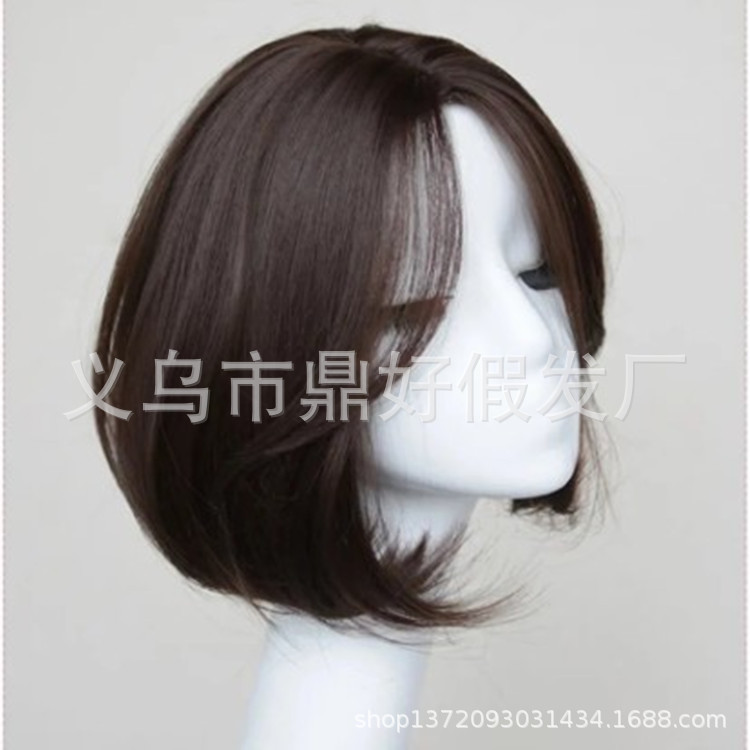 2021 New wig women's medium Bobo egg roll hair fresh students medium short curly hair fluffy wig headgear 2021 New wig women's medium Bobo egg roll hair fresh students medium short curly hair fluffy wig headgear