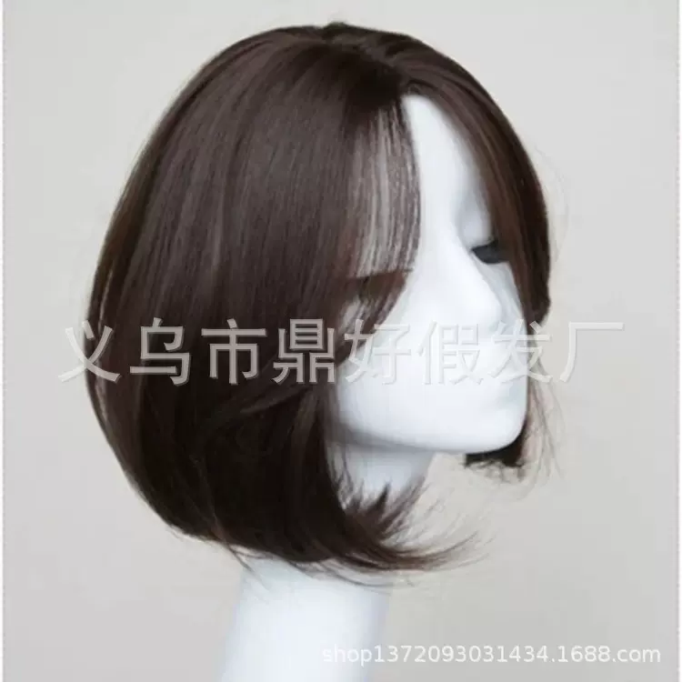 2021新款假发女中分Bobo蛋卷发 清新学生中分短卷发蓬松假发头套