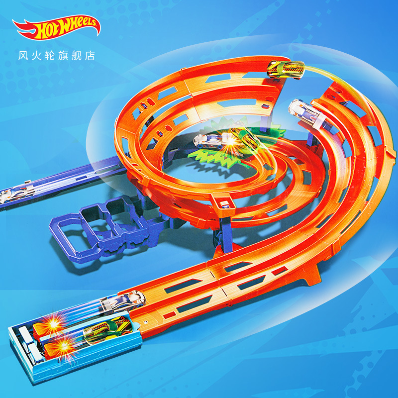 Hot Wheels Track Stunt Loop Racing Track Set Children's Toy Boys Alloy Car Track Building Set