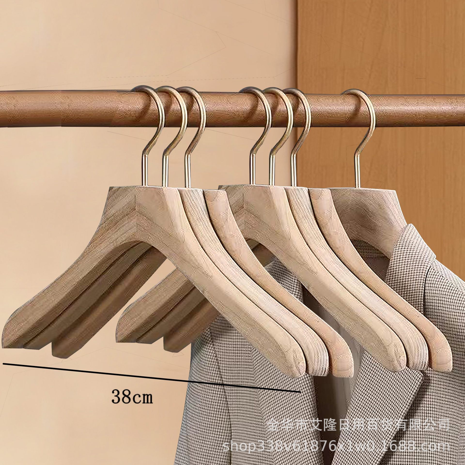 Madera de camphor hogar color tronco hombro ancho sin trajes percha tienda de ropa de mujer madera percha de pantalones adultos