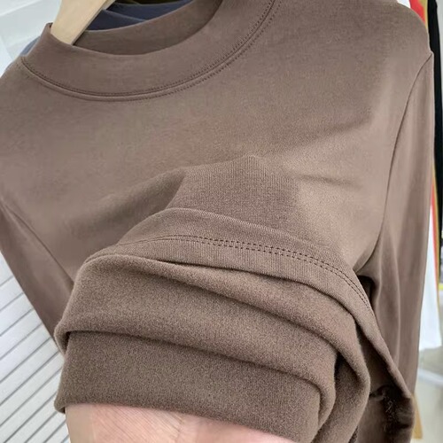 Pure Color Half-Neck Modal Base Shirt Women Autumn Warm Top Slim Fit Versatile Slimming Fall Top