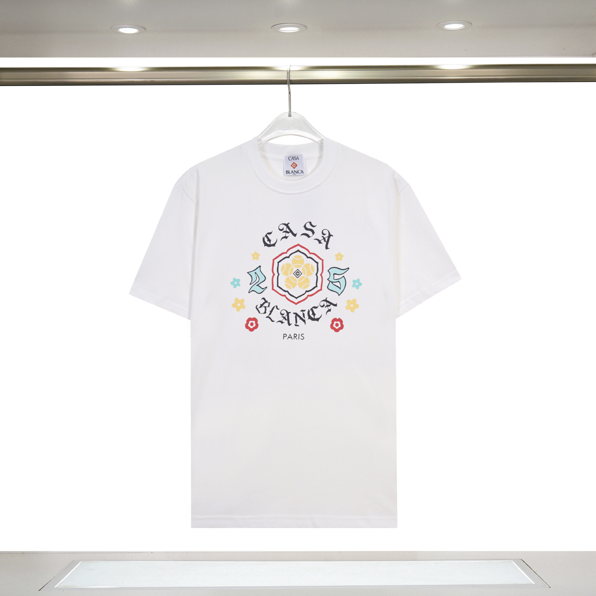 Casablanca T-shirt Casa Blanca Paris Floral Graphic White