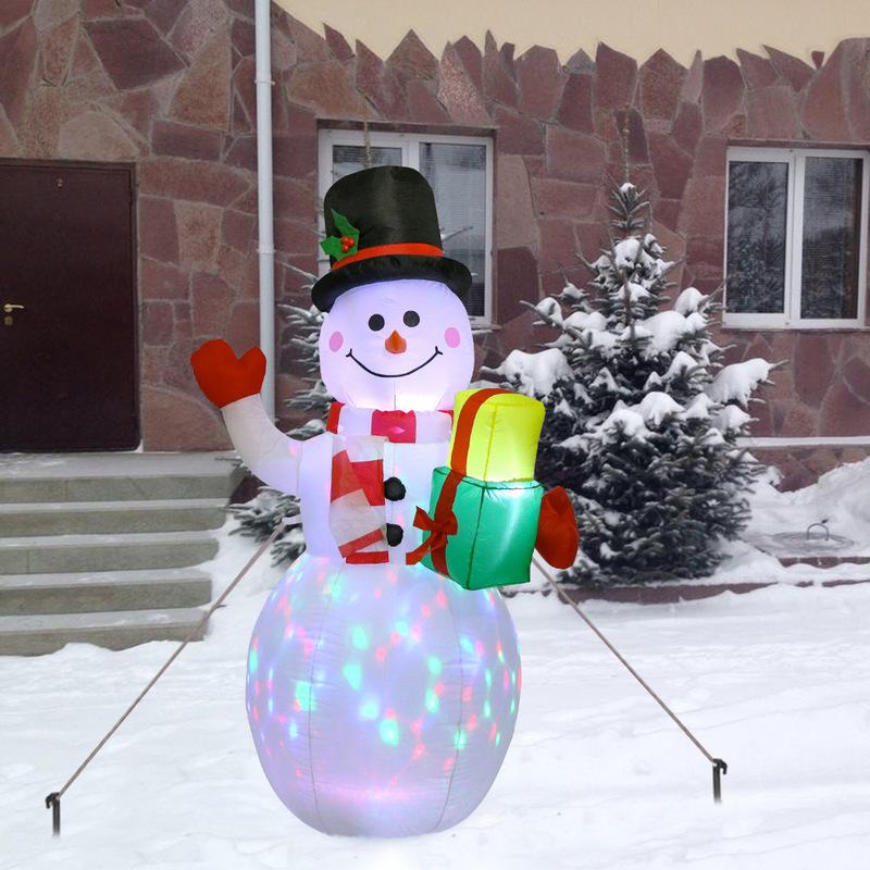 Christmas Inflatable Snowman Model with Colorful Lights, Cross-Border Yard Christmas Party Atmosphere Decoration Props