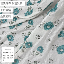 扬州纱底布盘带绣花面料女装连衣裙长短裙汉服服装绣花汉服面料布