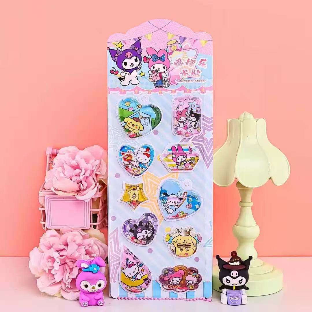 Agitar pegatinas de agua en relieve 3D pegatinas de inyección de agua pegatinas decorativas creativas DIY pegatinas estereoscópicas pegatinas de cuenta de mano pegatinas lotes