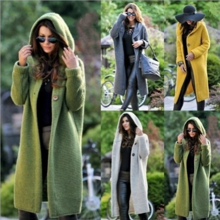 2021 Spring & Fall Winter Wish Women's Sweater Pure Color Hooded Amazon Ebay Mid-Length Jacket W103 2021 Spring & Fall Winter Wish Women's Sweater Pure Color Hooded Amazon Ebay Mid-Length Jacket W103