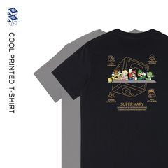 ニッチなトレンドブランドの純綿半袖Tシャツ、男女兼用、夏の新作、ゆったりとしたデザイン、ストリートファッションプリントの半袖トップス