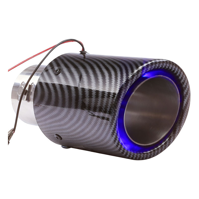 Qìchē – Exhaust pipe Luminous Tail Throat - curled-edge-blue
