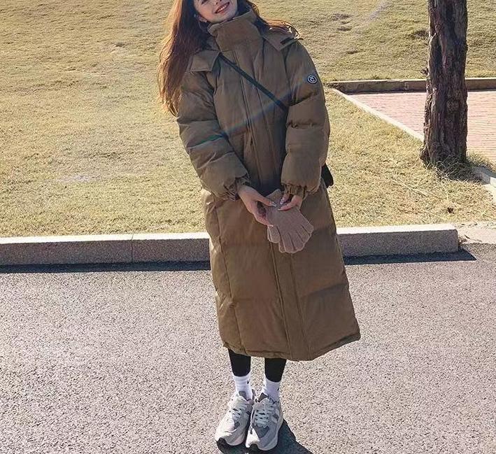 2025新款韩版羽绒棉服外套女冬季加厚宽松长款保暖大衣棉袄棉衣潮|undefined