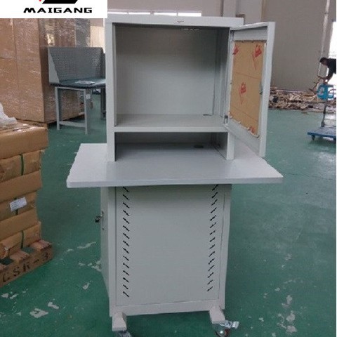 麦冈非标MG-D005工控机柜机箱防尘网络柜移动单门工业电脑柜现货