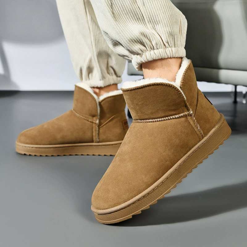 Хлопковая обувь для пар зимой теплая, противоскользящая и бархатистая, чтобы помочь подняться