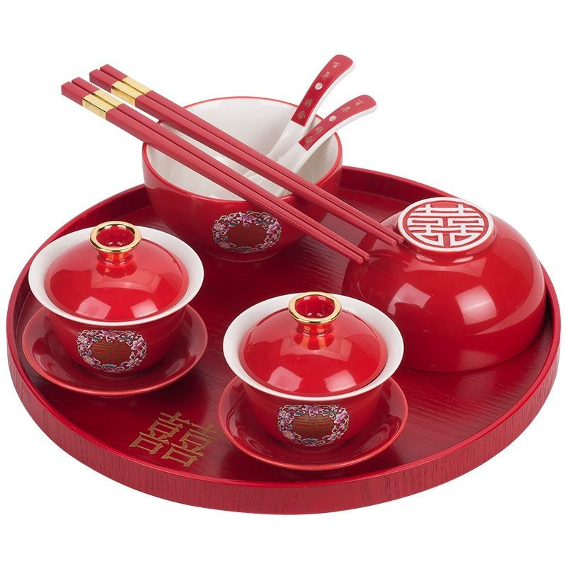Red ceramic tea cup, tea set, Birthday gift