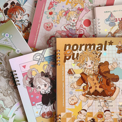 普通小狗A5活頁離型紙本 少女心女孩日記本筆記本兒童塗鴉繪畫本