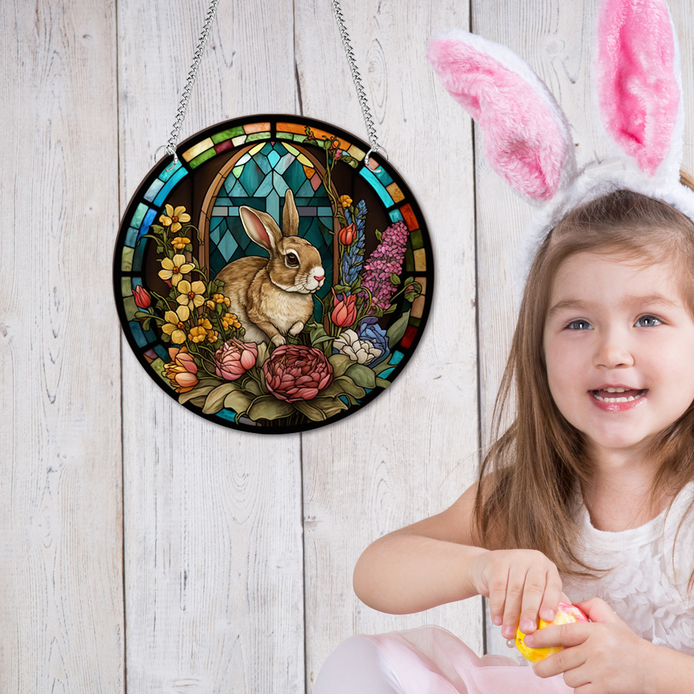 95g Weight pendant Home Textiles & Decor Type Acrylic Material Easter Festival Rabbit Pattern Casual, Elegant, Classical Style Easter Casual Elegant Classical Rabbit Arylic Party Supplies Decorations 53
