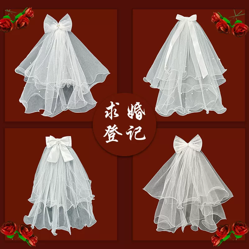 Зарегистрированная марля для фотографирования реквизит невесты свадебный бант