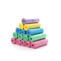 Household Thickened Disposable Black Colorful Dot Cut Style Trash Plastic Bag Medium Large Wholesale