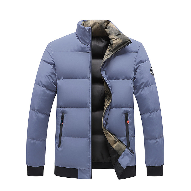 Men's Winter Padded Jacket With Stand Collar, Lightweight Quilted Coat For Casual & Business, Slim Fit, Multiple Colors & Sizes_voghion.com