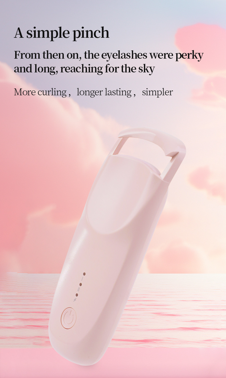 Cross-Border Wide-Opening 5th Generation Electric Heated Soft Rubber Eyelash Curler Long-Lasting Styling Universal Curling Portable Eye-Fit Type Beginner Recommended