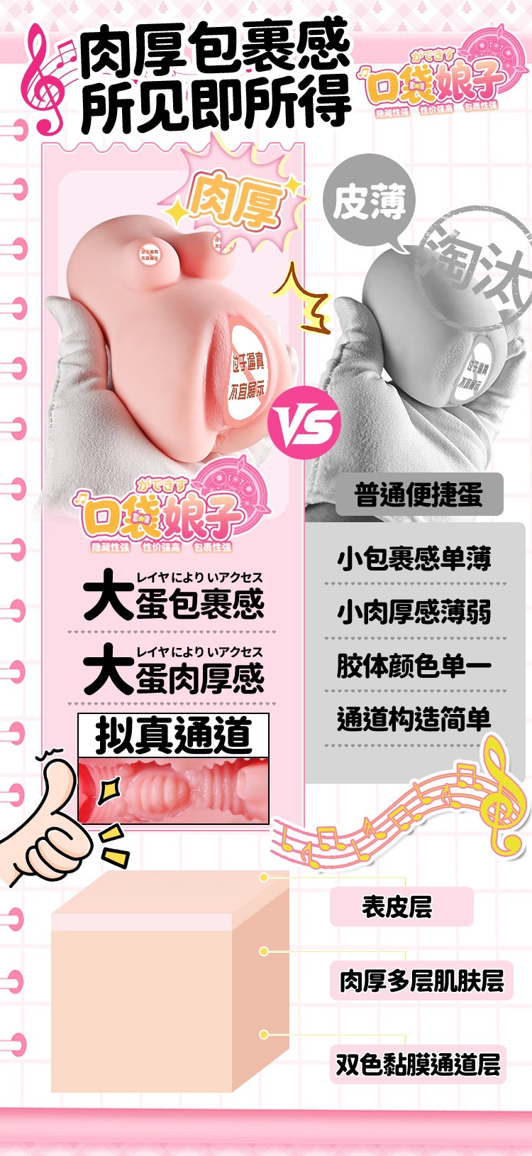 Portable Male Masturbator Egg, Manual TPE Pleasure Device for Adult Men — detail image 3