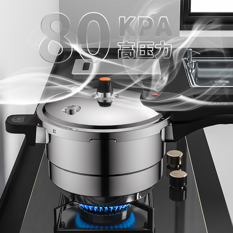 Seguridad cocina integrada de acero inoxidable olla a presión al por mayor del hogar 22-26cm cocina de inducción estufa de gas de presión universal