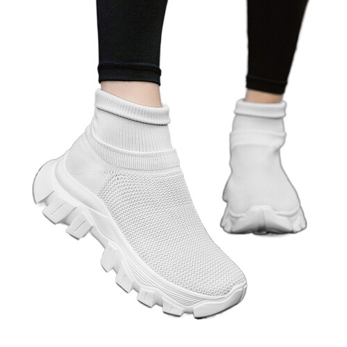 Women's Sneakers, Korean Version, Autumn New Arrival, High-Top Student Casual Couple Sports Boots, Plus Size Men's Shoes