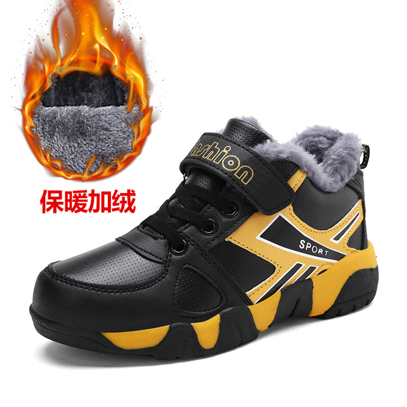 2025 nuevos zapatos de algodón para niños de invierno más vello para niños grandes zapatos de calentamiento para niños zapatos de algodón para niños