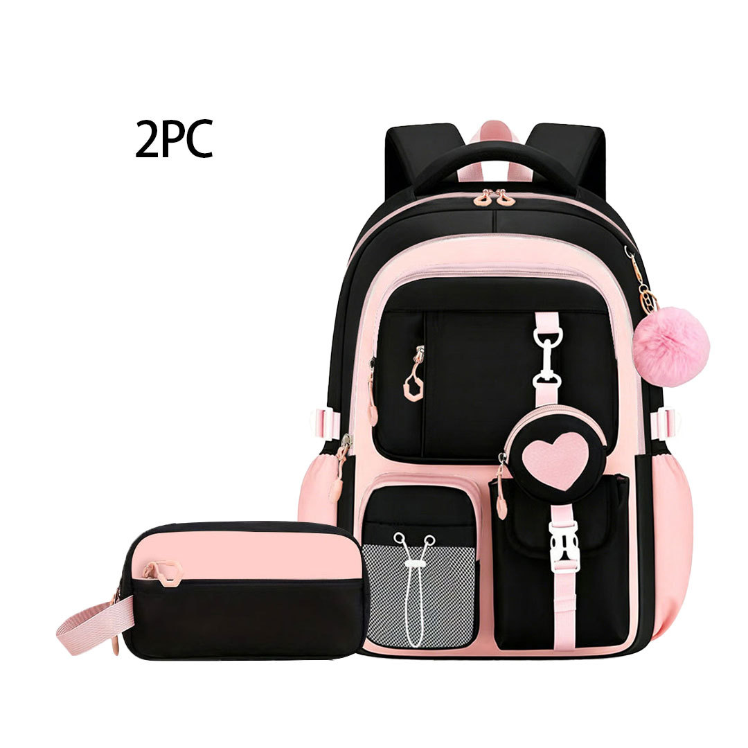 Nuevas mochilas transfronterizas para estudiantes de primaria, mochila de niñas de secundaria ligera y de gran capacidad.
