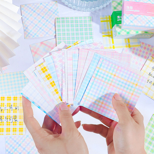 Tearable and reusable plaid simple multifunctional sticky note sticky note material wholesale wrong question learning