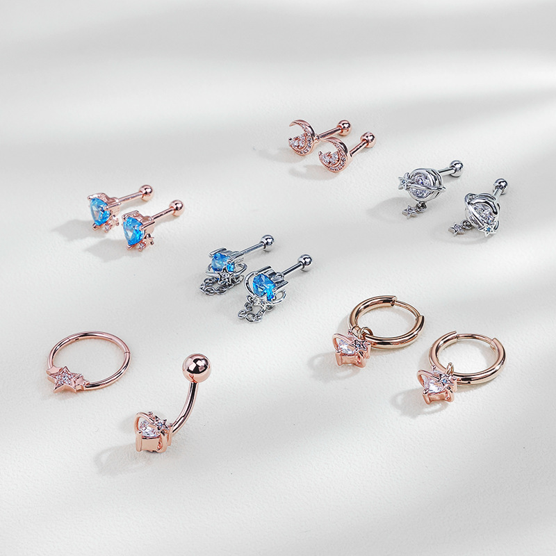Labret piercing jewelry detail image