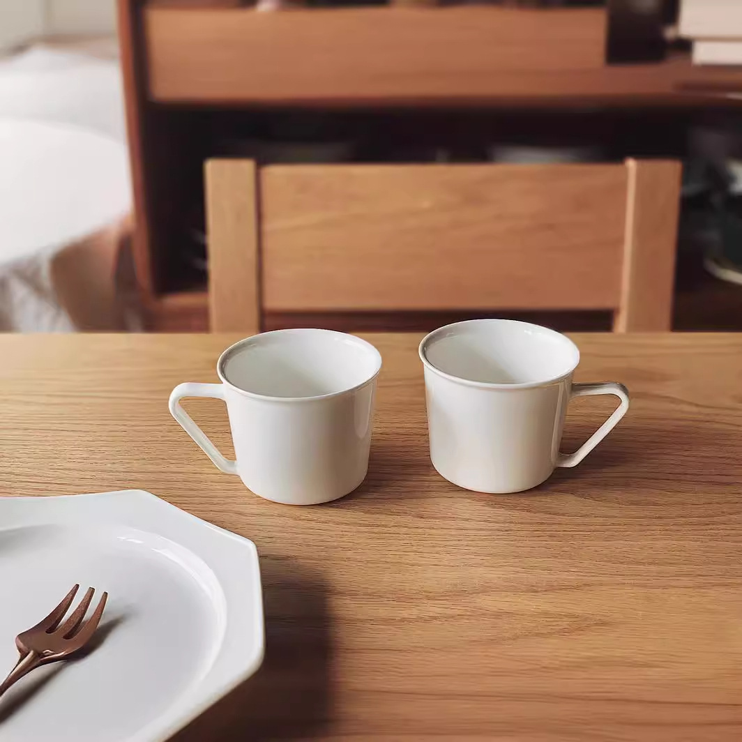 Classic Ceramic Coffee Mug Minimalist Zhaiji Style Tea Cup_voghion.com