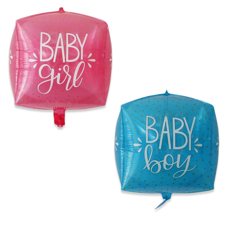 22-inch square six-sided ball baby boy girl aluminum film ball 4D…