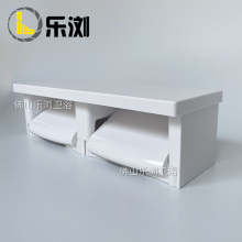日式壁挂防水纸巾架跨境酒店工程卫生间厕所双卷纸器收纳置物架盒