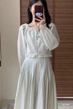 2025超火春装一整套韩系甜美减龄学院风衬衫套装女半身裙两件套裙