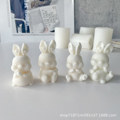 立体ウサギdiy手作り石けん動物シリコン金型チョコレートケーキ焙煎石膏ろうそく金型