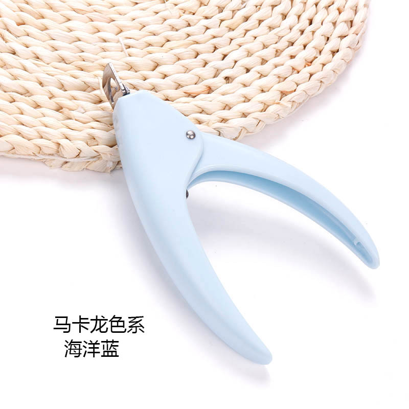 Manicure tijeras fototerapia cristal manicure extensión tijeras manicure falsa U-tijeras francesas multicolor mango de plástico