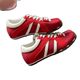 Ni Ni with red training shoes women's sports leisure retro color matching thick bottom zebra shoes 2025 spring new