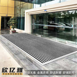 专业商场酒店进门铝合金地垫除尘平铺式防滑垫楼梯嵌入式门口地垫