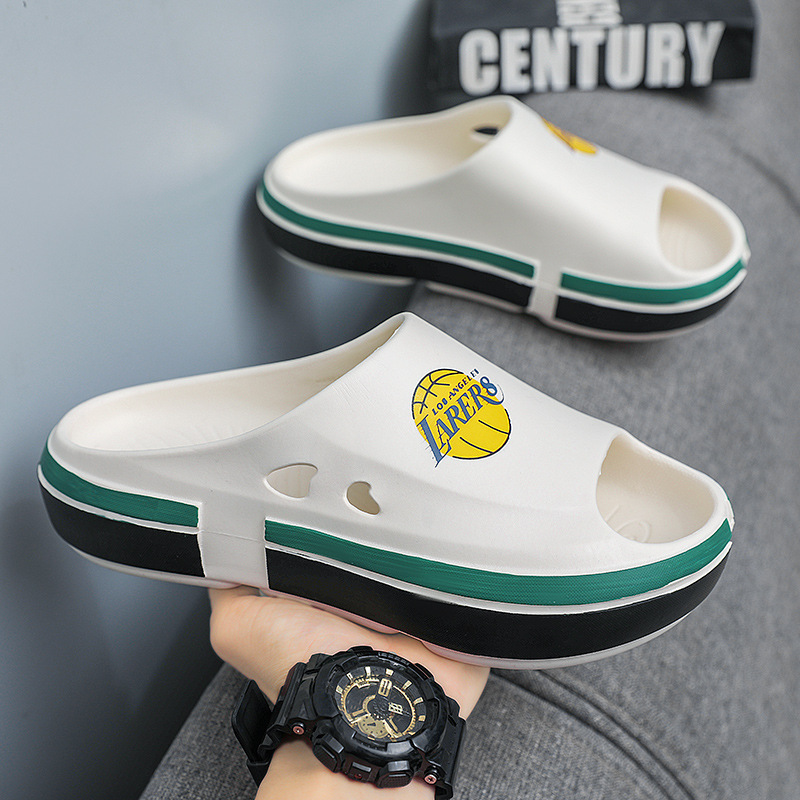 Coconut Slippers Men's Summer 2025 New Outfit Trendy Brand Thick Bottom Non-Slip Wear-Resistant Lakers Basketball Men's Sports Coconut Slippers Men's Summer 2025 New Outfit Trendy Brand Thick Bottom Non-Slip Wear-Resistant Lakers Basketball Men's Sports
